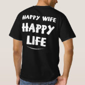 Happy Ehefrau glückliches Leben T-Shirt (Rückseite)