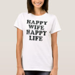 Happy Ehefrau Happy Life lustiges T-Shirt<br><div class="desc">Karo aus unserer lustigen Happy Ehefrau Happy Life lustig T Shirts,  Hoodies,  Sweatshirts und mehr.</div>