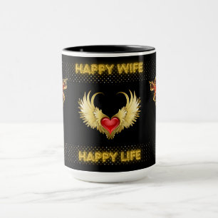 Happy Ehefrau Happy Life Tasse