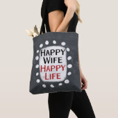 Happy Ehefrau Happy Life Tote Tasche (Von Nahem)