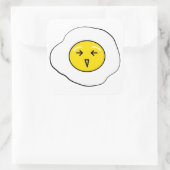 Happy Ei Quadratischer Aufkleber (Tasche)