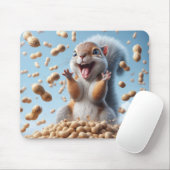 Happy Eichhörnchen in einem Fach aus Erdnuss Mousepad (Mit Mouse)