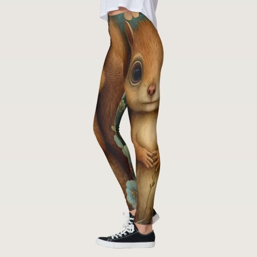 Happy Eichhörnchen Leggings - Niedlich (Links)