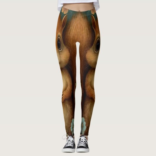 Happy Eichhörnchen Leggings - Niedlich (Vorderseite)