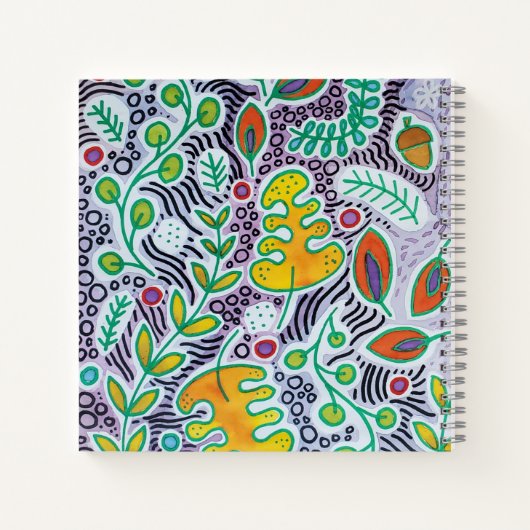 Happy Eichhörnchen Sketchpad Notebook Notizblock (Rückseite)