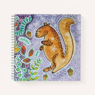 Happy Eichhörnchen Sketchpad Notebook Notizblock