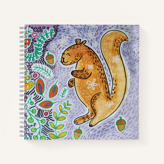Happy Eichhörnchen Sketchpad Notebook Notizblock (Vorderseite)