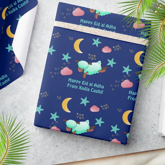 Happy Eid al adha Sheep Wrapping Paper Geschenkpapier