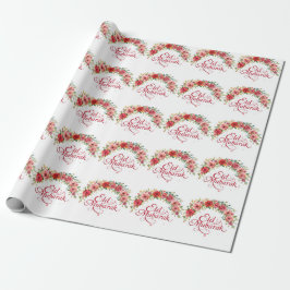 Happy Eid Al-Fitr Mubarak Floral Wrapping Paper  Geschenkpapier