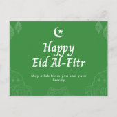 Happy Eid Al Fitr Mubarak Islamic PostCards Postkarte (Vorderseite)