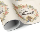 Happy Eid Al-Fitr Mubarak White Wrapping Paper Geschenkpapier (Rolleneckpunkt)