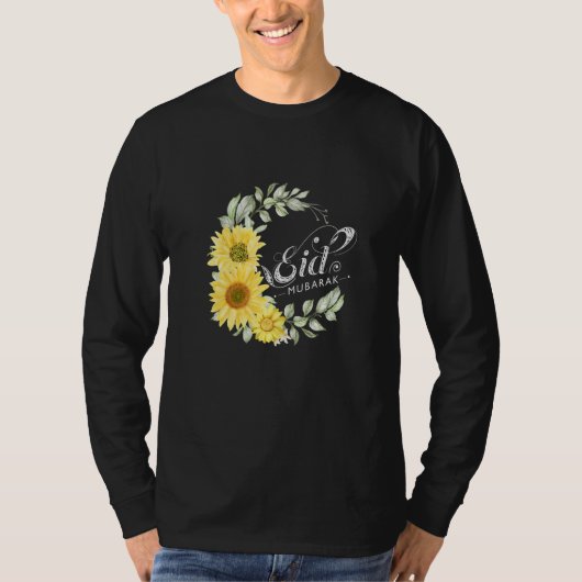 Happy Eid Alfitr Mubarak Ramadan Kareem Sunflower T-Shirt (Vorderseite)