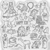 Happy Eid Aufkleber (Vorderseite)