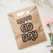 Happy Eid Day Gruß Regenbogenfarben Typografie Geschenktütchen (Versiegelt)