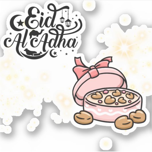 Happy Eid -Eid Adha Mubarak 2022. Aufkleber (Vorderseite)