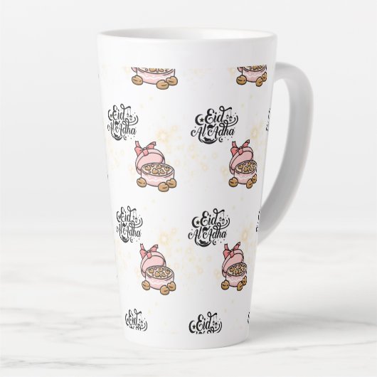 Happy Eid - Eid Adha Mubarak 2022. Milchtasse (Rechte Ecke)