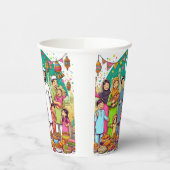 Happy Eid Family Funny feiert Design Pappbecher (Links)