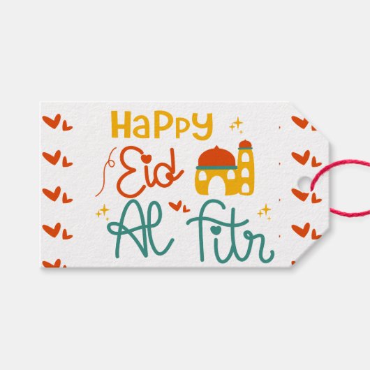 Happy Eid Geschenkanhänger (Vorderseite (Horizontal))