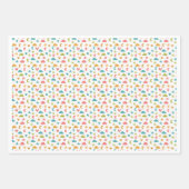 Happy Eid Kids Blue Pink Moon Star Zitat Geschenkpapier Set (Vorderseite 2)