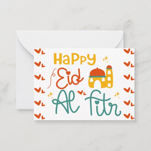 Happy Eid Mitteilungskarte (Vorderseite)