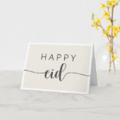 Happy Eid Modern Simple Script Muslim Holiday Karte (Gelbe Blume)