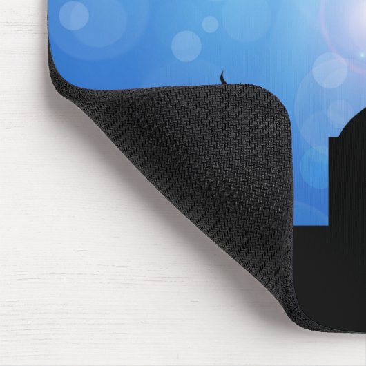 Happy Eid Moschee mit Sonnenrochen Mousepad (Ecke)