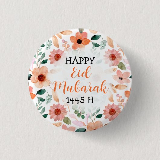 Happy Eid Mubarak 1445 H Custom Button (Vorderseite)