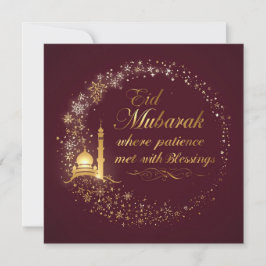 Happy Eid Mubarak Greeting modern Card  Feiertagskarte