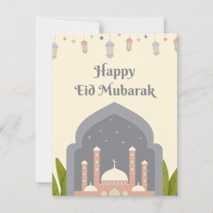 Happy Eid Mubarak Islamic Greeting Feiertagskarte