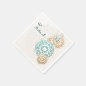 Happy eid mubarak mit Laternen und Dekorationen Serviette (Ecke)