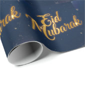 Happy Eid Mubarak White Wrapping Paper Geschenkpapier (Rolleneckpunkt)