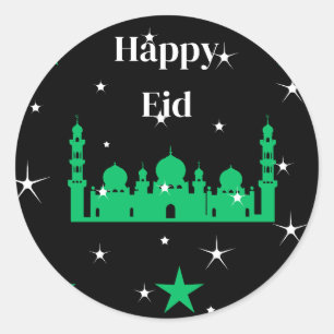 Happy Eid Runder Aufkleber