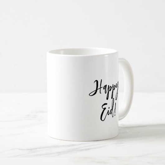 Happy Eid Simple Minimalistisch Kaffeetasse (VorderseiteRechts)