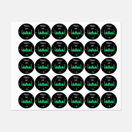 Happy Eid Stickers Etiketten (Blatt)