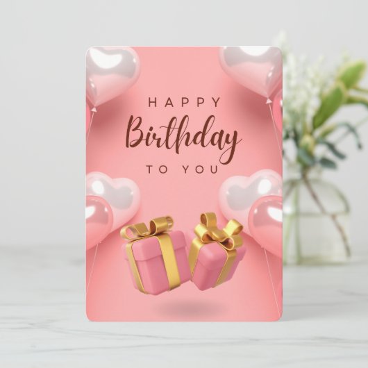 HAPPY EINLADUNG (Stehend Vorderseite)