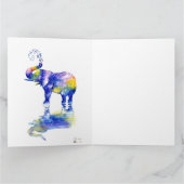 Happy Elefant Aquarell Karte (Innenseite)