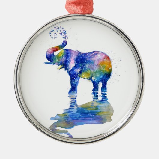 Happy Elefant Ornament Aus Metall (Vorne)