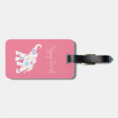 Happy Elephant-Art Einzigartiges Phantastisches Ro Gepäckanhänger (Rückseite horizontal)