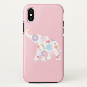 Happy Elephant Art Pattern Blume Niedlich Einzigar Case-Mate iPhone Hülle