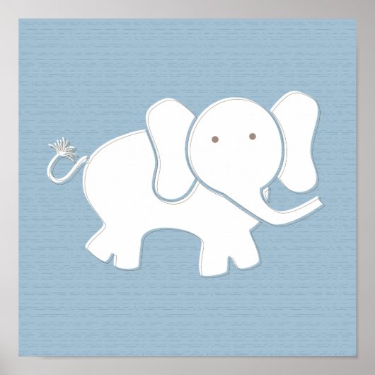 Happy Elephant Art Print Poster (Vorne)