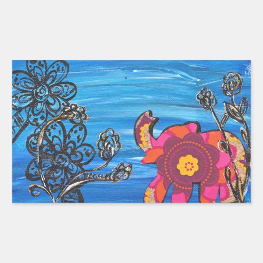 Happy Elephant Aufkleber (Vorderseite)