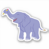 Happy Elephant Aufkleber (Vorderseite)