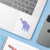 Happy Elephant Aufkleber (Laptop mit iPhone)