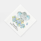 Happy Elephant Boys Baby Shower Paper Napkins Serviette (Ecke)