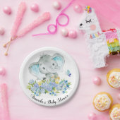 Happy Elephant Boys Babydusche 7 Zoll Pappteller (Party)