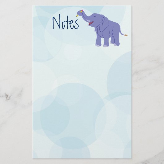 Happy Elephant Briefpapier (Vorderseite)
