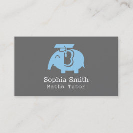 Happy Elephant Graduate Kids Tutor Business Cards Telefonnummerkarte