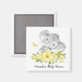 Happy Elephant Neutral Duwer Fevor Magnet (Vorderseite/Rückseite)