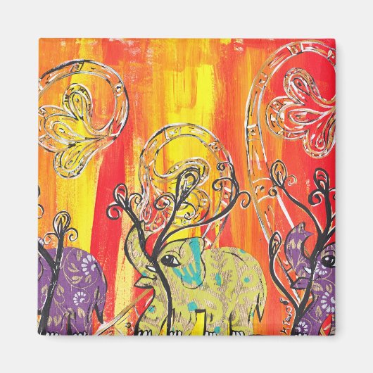 Happy Elephant Parade Magnet (Vorne)