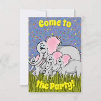 Happy Elephant Party Einladung